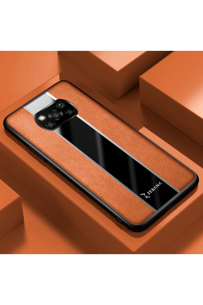 Xiaomi - Poco X3 Zebana Premium Deri Kılıf - Kahverengi