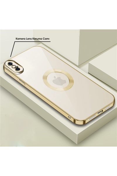 Apple - iPhone XS Max Zebana Glint Silikon Kılıf - Gold