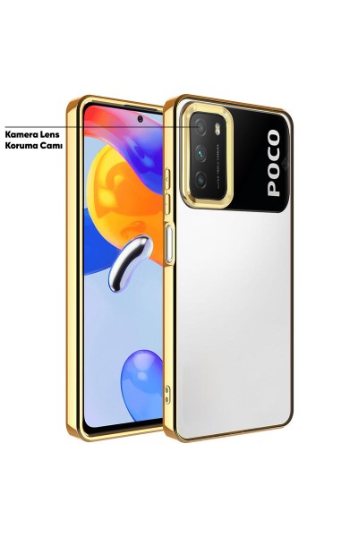 Xiaomi - Poco M3 Zebana Glint Silikon Kılıf - Gold