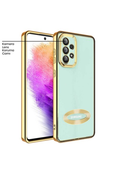 Samsung - Galaxy A72 Zebana Glint Silikon Kılıf - Gold