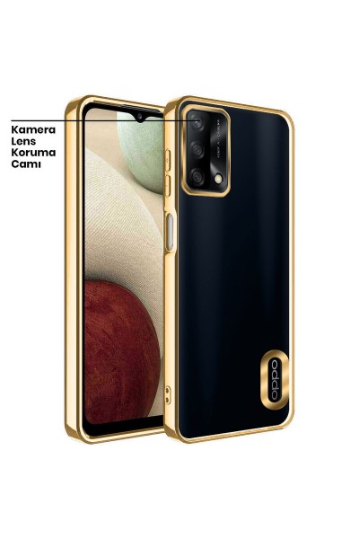 Oppo - A74  Zebana Glint Silikon Kılıf - Gold