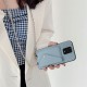 Xiaomi - Redmi Note 9S Zebana Boyun Askılı Deri Kılıf - Açık Mavi