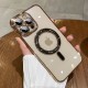 Apple - iPhone 12 Pro Max Manyetik Kablosuz Şarj Destekli Mona Silikon Kılıf - Gold