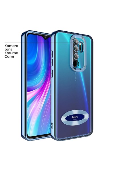 Xiaomi - Redmi Note 8 Pro Zebana Glint Silikon Kılıf - Açık Mavi