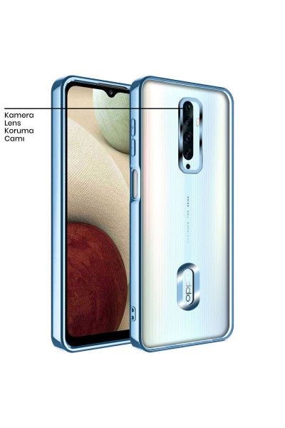 Oppo - Reno 2Z Zebana Glint Silikon Kılıf - Açık Mavi