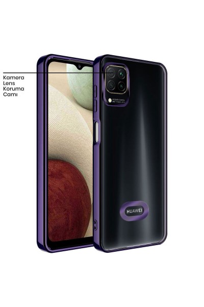 Huawei - P40 Lite Zebana Glint Silikon Kılıf - Açık Mavi