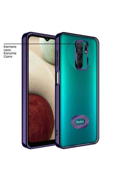 Xiaomi - Redmi 9 Zebana Glint Silikon Kılıf - Açık Mavi