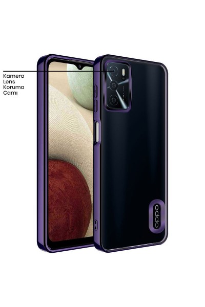 Oppo - A16 Zebana Glint Silikon Kılıf - Açık Mavi