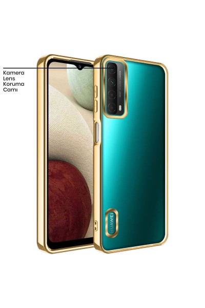 Huawei - P Smart 2021 Zebana Glint Silikon Kılıf - Gold