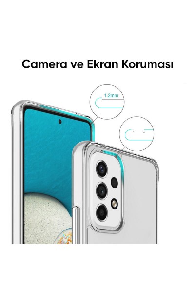 Samsung - Galaxy A23 Zebana HD Şeffaf Silikon Kılıf - Şeffaf