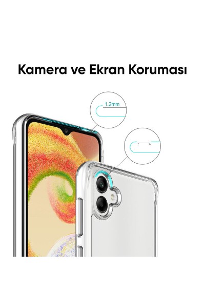 Samsung - Galaxy A04 Zebana HD Şeffaf Silikon Kılıf - Şeffaf