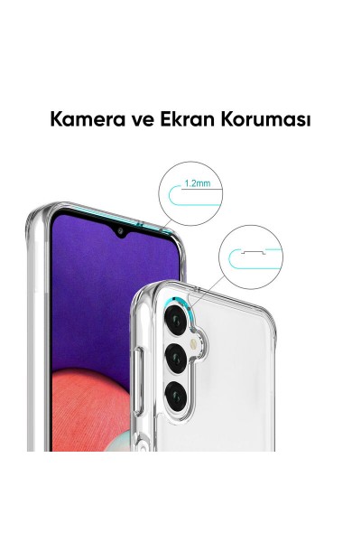 Samsung - Galaxy A14 Zebana HD Şeffaf Silikon Kılıf - Şeffaf