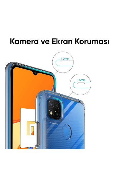 Xiaomi - Redmi 9C Zebana HD Şeffaf Silikon Kılıf - Şeffaf