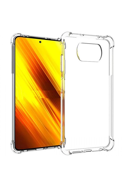 Xiaomi - Poco X3 Zebana HD Şeffaf Silikon Kılıf - Şeffaf