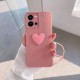 Vivo - Y35 Zebana Kalpli Love Silikon Kılıf - Rose Gold