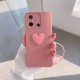 Xiaomi - Redmi 12C Zebana Kalpli Love Silikon Kılıf - Pembe