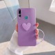 Huawei - Y9 Prime 2019 Zebana Kalpli Love Silikon Kılıf - Lila