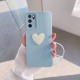 Oppo - A16 Zebana Kalpli Love Silikon Kılıf - Açık Mavi