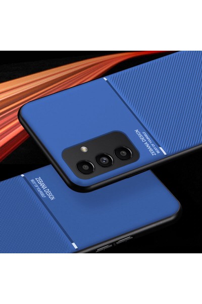 Samsung - Galaxy A34 Zebana Design Silikon Kılıf - Mavi