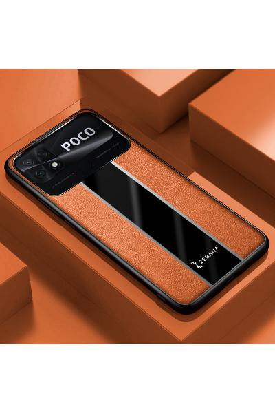 Xiaomi - Poco C40 Zebana Premium Deri Kılıf - Kahverengi