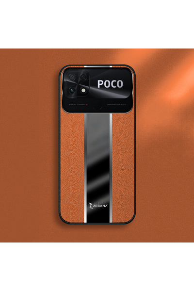 Xiaomi - Poco C40 Zebana Premium Deri Kılıf - Kahverengi