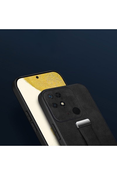 Xiaomi - Poco C40 Zebana Classic Deri Kılıf - Siyah