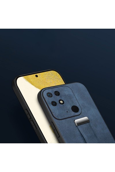 Xiaomi - Poco C40 Zebana Classic Deri Kılıf - Lacivert