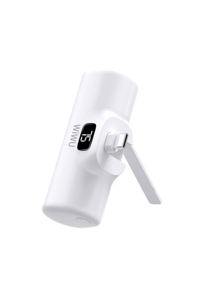 Wiwu Wi-P017 Capsule Serisi 2in1 Mini Taşınabilir Standlı Type-C Powerbank 5000mAh