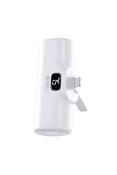 Wiwu Wi-P017 Capsule Serisi 2in1 Mini Taşınabilir Standlı Lightning Powerbank 5000mAh