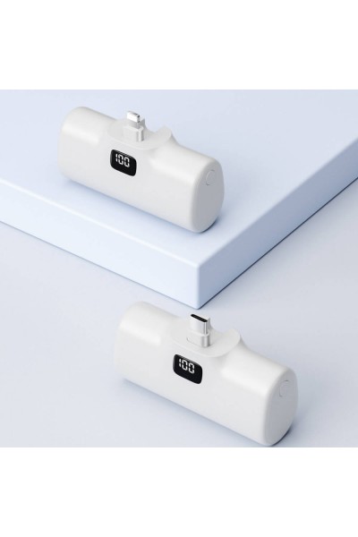 Wiwu Wi-P017 Capsule Serisi 2in1 Mini Taşınabilir Standlı Lightning Powerbank 5000mAh