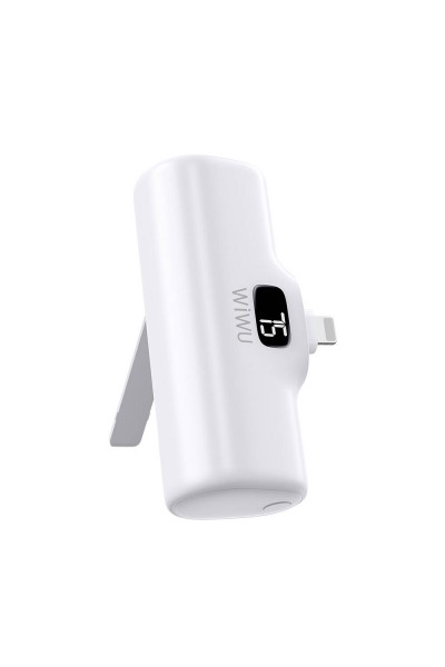 Wiwu Wi-P017 Capsule Serisi 2in1 Mini Taşınabilir Standlı Lightning Powerbank 5000mAh