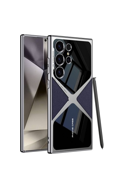 Galaxy S24 Ultra Kılıf Ultra İnce Kamera Korumalı PC + Deri Arka Yüzey Zore X-Pro Kapak