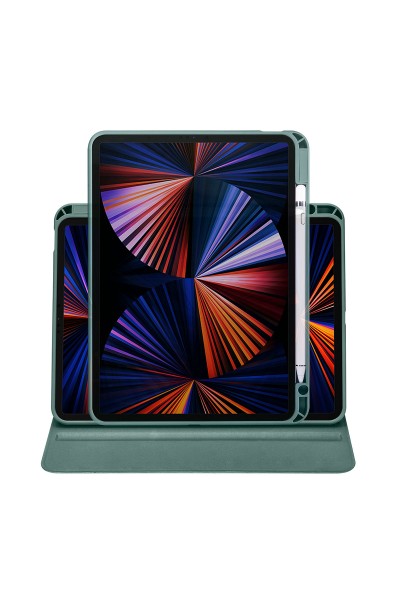 Apple iPad Air 11 2024 Kılıf Zore Termik Kalem Bölmeli Dönebilen Standlı Kılıf