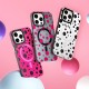 Apple iPhone 13 Pro Kılıf Magsafe Şarj Özellikli Polka Dot Desenli Youngkit Spots Serisi Kapak