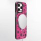 Apple iPhone 15 Pro Kılıf Magsafe Şarj Özellikli Polka Dot Desenli Youngkit Spots Serisi Kapak
