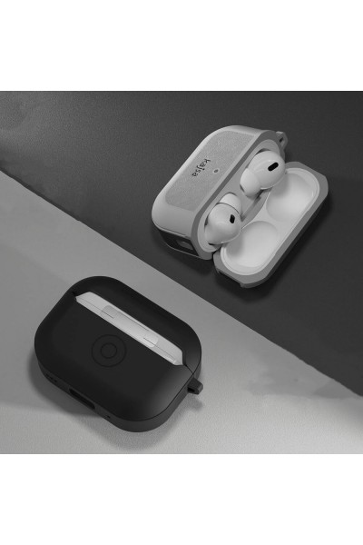 حافظة Apple Airpods Pro 2 حافظة Kajsa Luxe Collection متوافقة مع الشحن اللاسلكي