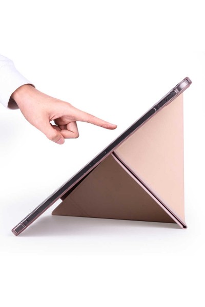 Apple iPad Air 11 2024 Kılıf Zore Tri Folding Kalem Bölmeli Standlı Kılıf