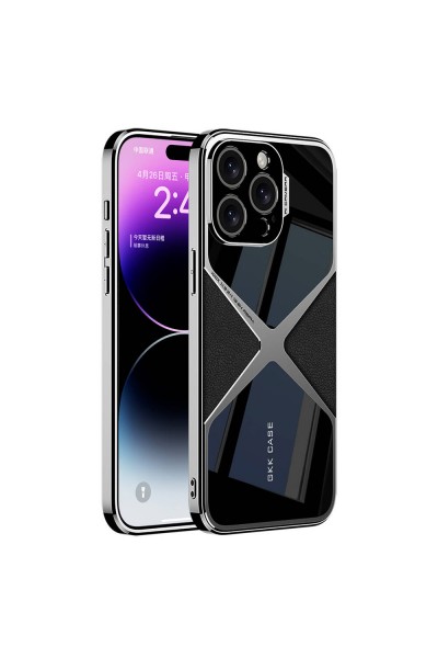 Apple iPhone 14 Pro Max Kılıf Ultra İnce Kamera Korumalı PC + Deri Arka Yüzey Zore X-Pro Kapak