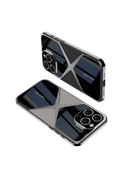 Apple iPhone 14 Pro Max Kılıf Ultra İnce Kamera Korumalı PC + Deri Arka Yüzey Zore X-Pro Kapak