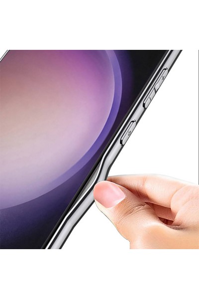 حافظة لهاتف Galaxy S23 Ultra رفيعة للغاية ومحمية بالكمبيوتر + غطاء خلفي من الجلد Zore X-Pro