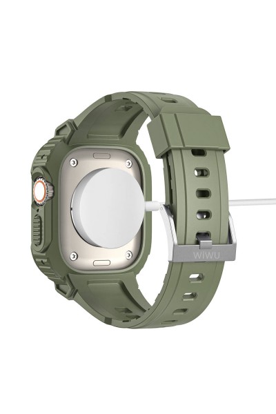 Apple Watch 42mm Wiwu Wi-WB014 Armor Series 2in1 حافظة صلبة لجهاز الكمبيوتر وسوار سيليكون