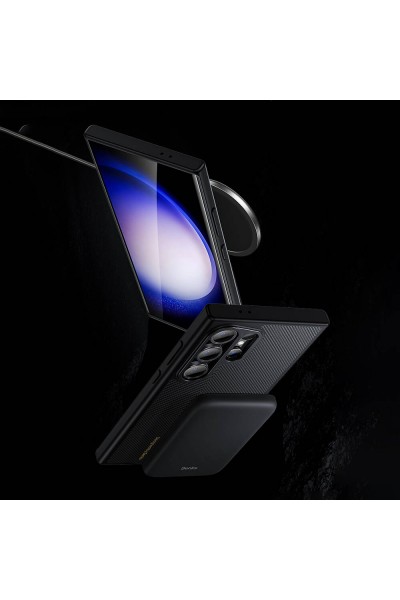 حافظة هاتف Galaxy S24 Plus مزودة بتقنية Magsafe للشحن وتتميز بغطاء مصنوع من ألياف الكربون Montage Hybrid ArmorPro Kevlar حافظة هاتف Galaxy S24 Plus مزودة بتقنية Magsafe للشحن وتتميز بغطاء مصنوع من ألياف الكربون Montage Hybrid ArmorPro Kevlar