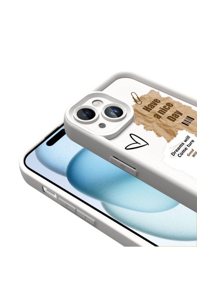 Apple iPhone 13 Kılıf Kamera Korumalı Baskılı Arka Yüzey Zore Klas Kapak
