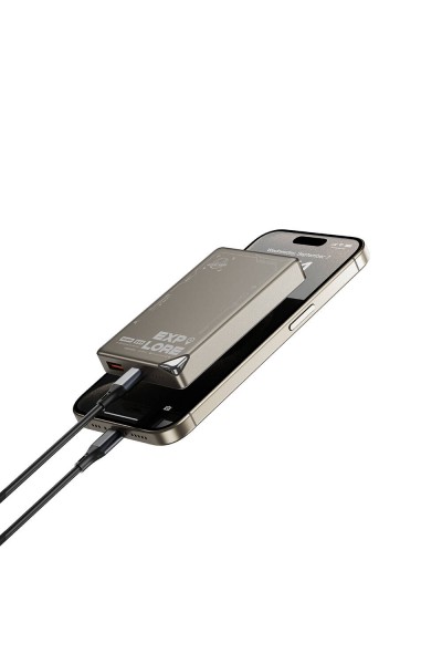 Wiwu Wi-P020 Ultra-Thin Explore Serisi Led Göstergeli Wireless Magsafe Powerbank 15W 10000mAh