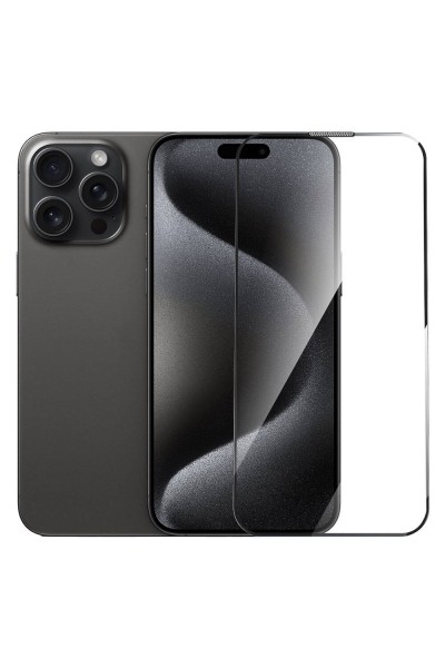 Apple iPhone 15 Pro Max Wiwu GT-009 Polimer Oleofobik Kaplama Şeffaf Pürüzsüz Temperli Cam Ekran Koruyucu