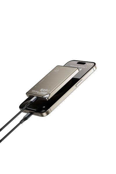 Wiwu Wi-P019 Ultra-Thin Explore Serisi Led Göstergeli Wireless Magsafe Powerbank 15W 5000mAh 