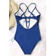 ملابس سباحة ماركانو زرقاء مطرزة بالدانتيل