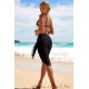 فستان ماركانو تول صوفية للشاطئ باللون الأسود