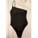 ملابس سباحة ماركانو بأكمام واحدة وكاملة من الأمام مايوكيني باللون الأسود