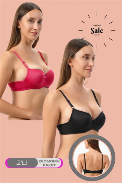 Markano Hollow 2 Pack Monocup Micro Daily Women's Bra